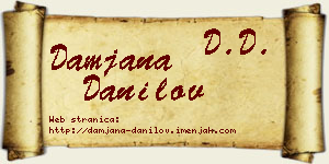 Damjana Danilov vizit kartica